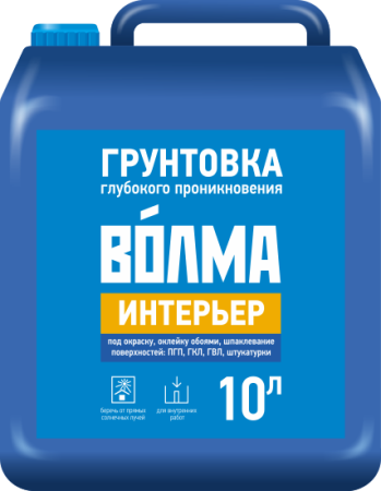 Грунтовка глубокого проникновения "ВОЛМА-Интерьер", 10 л